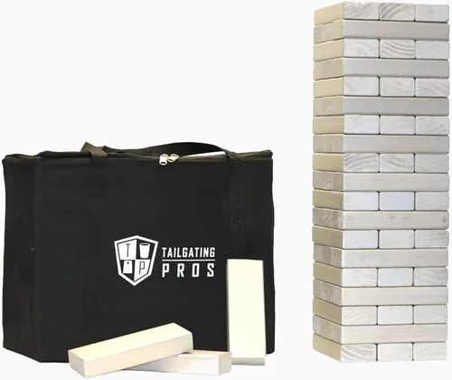 Miniatura 58 de Tailgating Pros Maderas Gigantes Premium que se Derrumban con Estuche de Transporte – ¡Elige los Colores de tu Equipo! Juego Gigante para Patio al