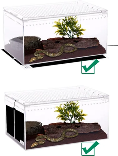 Miniatura 8 de Tbrand - Almohadilla térmica para reptiles con ajuste de temperatura, tapete térmico de 110 V 7 W para reptiles, tortuga, serpientes, lagarto