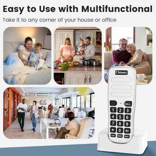 Miniatura 7 de Intercomunicadores inalámbricos para el hogar, 1 milla de largo alcance para la oficina de negocios, sistema de comunicación de habitación a