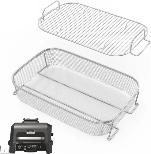 Miniatura 9 de Olla de cocina para parrilla y cesta combinada para Ninja Foodi FG551/DG551 Smart XL Accesorios para parrilla de interior, cesta de freidora de aire