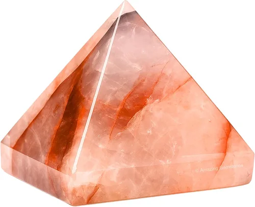 Miniatura 41 de Piedras Curativas de Cristal de Pirámide de Cuarzo Claro de Amazing Gemstone - Figura de Gran Pirámide de 2" de Piedra Natural para Meditación
