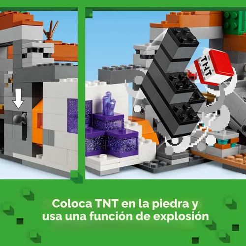 Miniatura 3 de LEGO Minecraft The Badlands Mineshaft Juguete de Videojuego, Set de Exploración Minera con Minifiguras de Minecraft, Regalo de Cumpleaños para Niños