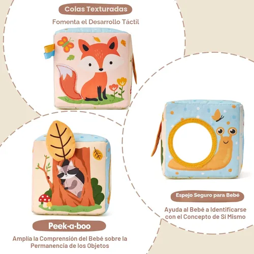 Miniatura 4 de hahaland Caja de pañuelos de juguete para bebé, juguetes Montessori de 6 a 12 meses, juguetes Montessori para niños de 6 meses, regalos para bebés