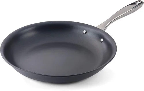 Miniatura 7 de CUISIPRO Sartén de acero inoxidable anodizado duro de fácil liberación, 2.25qt/9.5" diam