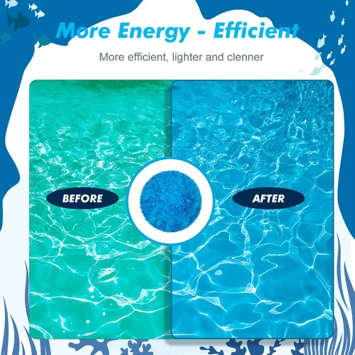 Miniatura 5 de Zubebe Filtro de piscina de 4.6 libras, medios de filtro de fibra para piscina, filtros de arena y centro de baño, bañeras, spas, acuarios, suciedad