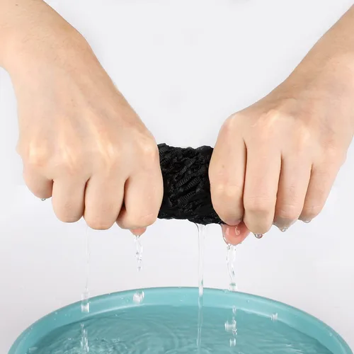 Miniatura 6 de Etercycle 3 piezas de malla de ganchillo para mujer, malla de ganchillo de punto de rayón suave, accesorio para dormir (negro)