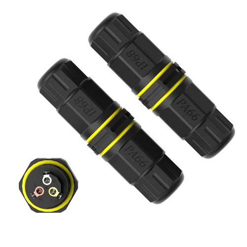 Conector de cable eléctrico impermeable para caja de conexiones IP68, M16 para cables de 2 o 3 pines para rango de cable de 0.138-0.394 in (CA 400
