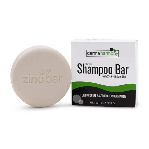 Miniatura 3 de Dermaharmony Barra de champú de zinc con piritiona al 2% - Árbol de té (4 onzas)