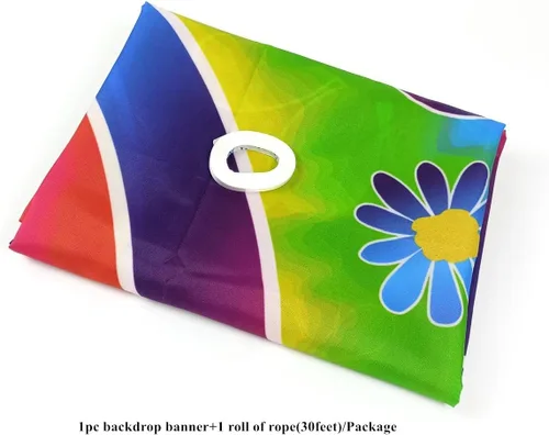 Miniatura 4 de Cartel de fondo bohemio hippie retro arco iris, 71 x 44 pulgadas, decoración de fiesta de carnaval de los años 60, poliéster, múltiples ocasiones