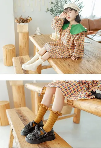 Miniatura 5 de Calcetines vintage de encaje al tobillo con volantes para niñas pequeñas