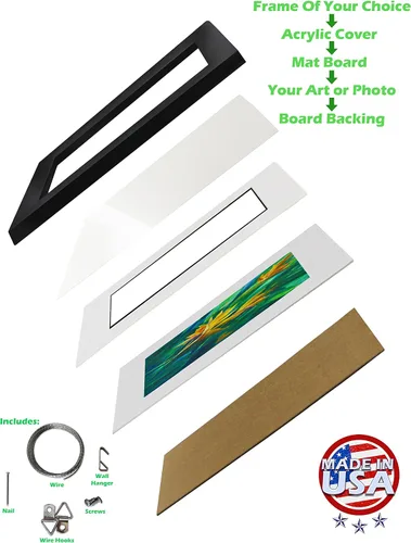 Miniatura 2 de ArtDirect Marco de fotos de madera moderno negro personalizado con paspartú doble para imagen de 2 x 2 con paspartú doble o imagen de 5 x 5 sin
