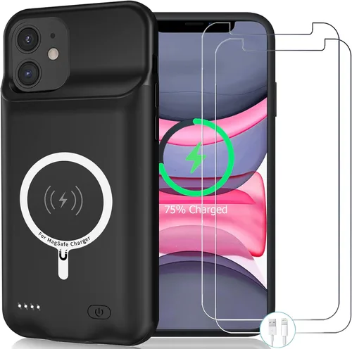 Miniatura 10 de Funda de batería para iPhone 8/7/6S/6/SE 2020/SE 3, 10000mAh Funda protectora de carga portátil recargable compatible con iPhone 8/7/6S/6/SE 2020/SE