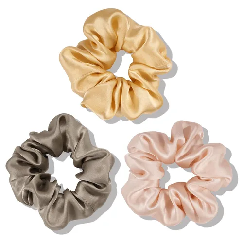 Miniatura 17 de OLESILK 100% Seda de Morera - Scrunchies para el cabello, mujeres y niñas, ligas de seda para cabello rizado y con roturas, sin daños, elásticos 3