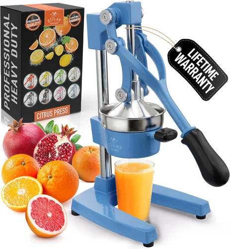 Miniatura 15 de Zulay - Exprimidor de limón y lima de metal comercial, de alta calidad, resistente, exprimidor de jugos manual Original Naranja