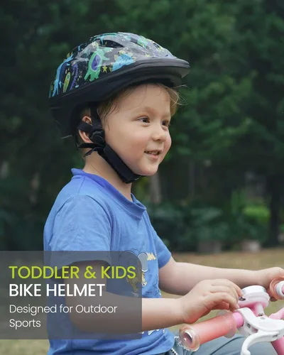 Miniatura 2 de OutdoorMaster Casco de bicicleta para niños, desde niños pequeños hasta jóvenes, casco de seguridad ajustable de unicornio para niños (edad 3-15)