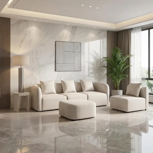 Miniatura 6 de Sofá modular de 118 pulgadas con otomana, sofá seccional de asiento profundo para sala de estar, sofá en forma de L para apartamento, cómodo sofá