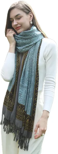 Miniatura 216 de DANA XU Manta de pashmina extragrande 100% de lana merina, bufanda de viaje, bufanda de cachemira para mujer, otoño e invierno, chal de gran
