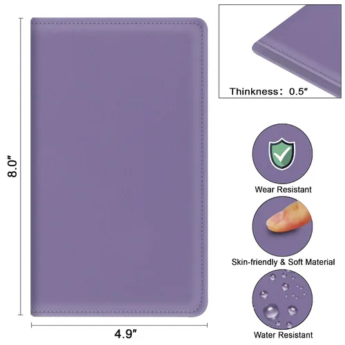 Miniatura 3 de Libreta para meseros con bolsillo con cremallera para camarera, bonita cartera de camarero, organizador de meseros de restaurante, soporte