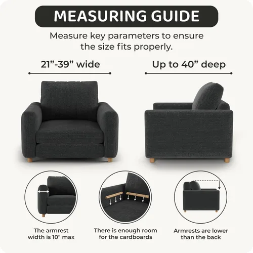 Miniatura 5 de PAULATO BY GA.I.CO. Funda para Silla - Funda para Sillón - Funda Elástica para Sillón - Funda de Tela de Poliéster - Funda Elástica de 1 Pieza