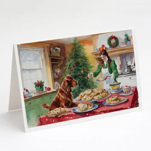 Miniatura 143 de Caroline's Treasures DAC3884GCA7P Paquete de 8 tarjetas en blanco de Navidad con galletas de husky siberiano Tarjetas de felicitación con sobres
