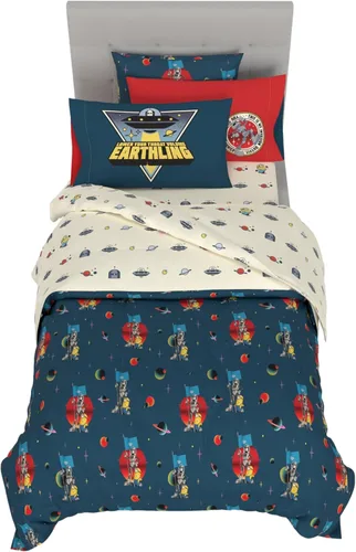 Miniatura 25 de Franco - Juego de ropa de cama para niños supersuave con funda, edredón y sábanas, 7 piezas, tamaño matrimonial, Jurassic World