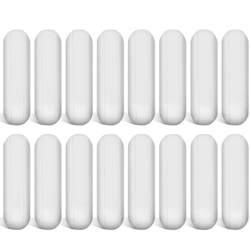 Miniatura 12 de Weewooday 80 piezas de barra agitadora magnética de mezclador PTFE, barra de agitación de placa de PTFE de acero inoxidable de color blanco