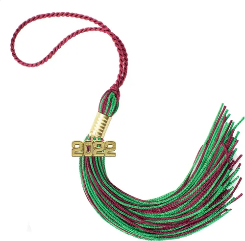 Miniatura 662 de Borla de graduación Aqua 2022, todos los colores escolares disponibles, fabricada en Estados Unidos