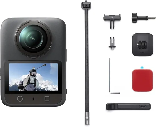 DJI Osmo 360 Combo de Casco de Tercera Persona, Cámara 360 con Imágenes de 1 Pulgada a 360°, Video 360° Nativo 8K, Video Boost de 4K/120fps y 170°,