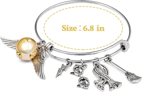 Miniatura 6 de Fancy Space Pulseras con dije de hechicero, pulsera de Halloween con temática de hechicero, ajustable de 6.8 pulgadas, regalo de cumpleaños