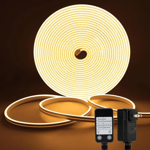 Miniatura 8 de DBFAIRY Luz de Cuerda de Neón Inteligente, 16.4 Pies Luces de Cuerda de Neón RGB que Cambian de Color IC con Aplicación Remota Sincronización