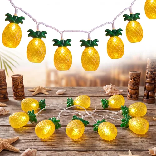 Miniatura 19 de Luces de calabaza de Halloween para exteriores, 2.6 m enchufables, luces de cadena naranjas para decoración de Halloween con 10 luces LED de Jack O