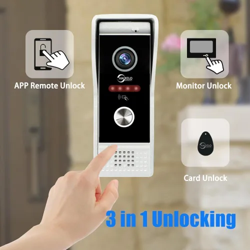 Miniatura 4 de TUYA - Timbre de video con cable, cámara de timbre de 1080P, monitor táctil completo de 7/10 pulgadas, WiFi Smart Home Video Intercomunicador Kit