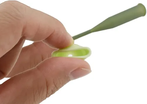 Miniatura 3 de HAHIYO 35 tubos de agua florales de plástico verde de 2.8 x 0.5 pulgadas con tallo largo y tapas de silicona, viales de flores para plantas