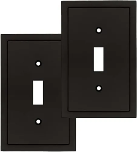 Miniatura 52 de Henne Bery Placa decorativa de pared con borde moderno, tapa de tomacorriente para cubrir enchufe, aleación de zinc maciza duradera