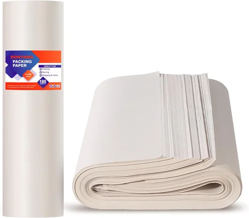 Miniatura 8 de Papel de embalaje de 15" x 12" para suministros de mudanza, 90 hojas de papel de periódico, papel de envolver de periódico para artes, manualidades