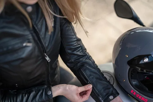 Miniatura 7 de SHIMA Winchester 2.0 Chaquetas de moto para mujer, protector de espalda de la Fuerza Aérea, chaqueta de cuero para motocicleta, chaqueta de verano