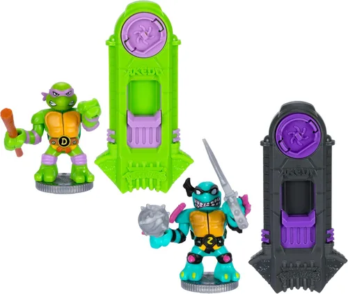 Miniatura 8 de Legends of Akedo Teenage Mutant Ninja Turtles. Mini guerreros de batalla contra paquete Donatello Vs Baxter Stockman M