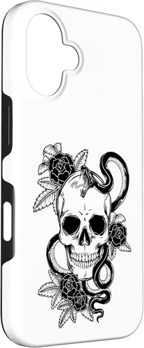 Miniatura 3 de Gothic Flower Skull Snake Roses Case for iPhone 16
