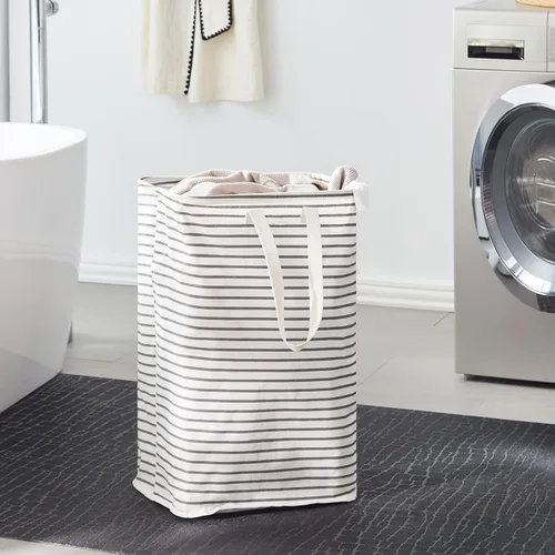 Miniatura 6 de Cesta de lavandería independiente de 70 L, plegable, impermeable, con asa larga fácil de transportar, bolsa de lavado para ropa, juguetes