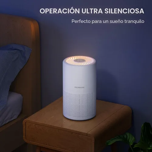 Miniatura 9 de FULMINARE - Purificadores de aire para habitación H13 True HEPA con filtro de aire silencioso y luz nocturna, purificador de aire portátil pequeño