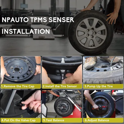 Miniatura 6 de NPAUTO Sensor TPMS Compatible con Smart Fortwo, Mercedes Benz C300 C350 C63/CL63 AMG CL550 CL600 B250 C230 C250 C280 E350 ML350 y Más, Sistema