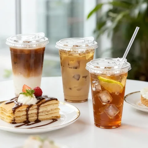 Miniatura 4 de Goodluck Paquete de 100 vasos de plástico transparente de 16 onzas con tapas, desechables para café helado con tapas para fiestas, bebidas