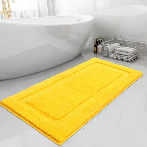 Miniatura 19 de SHACOS Alfombras de baño súper suaves y esponjosas de 24"x36" antideslizantes, lavables, alfombras de baño absorbentes, alfombras para suelo de Gris