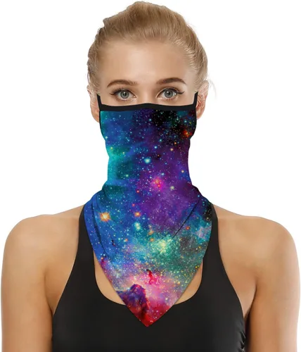 Miniatura 9 de YAYOUREL Polaina para el cuello, bandanas para hombres y mujeres, cubierta de bufanda para la cara con rayos UV, con agujero para las orejas