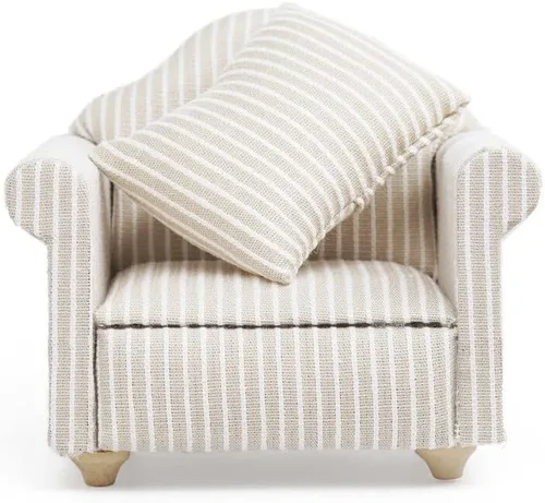 Miniatura 16 de Odoria 1/12 Silla en miniatura Sillón Accesorios para muebles de casa de muñecas, color blanco