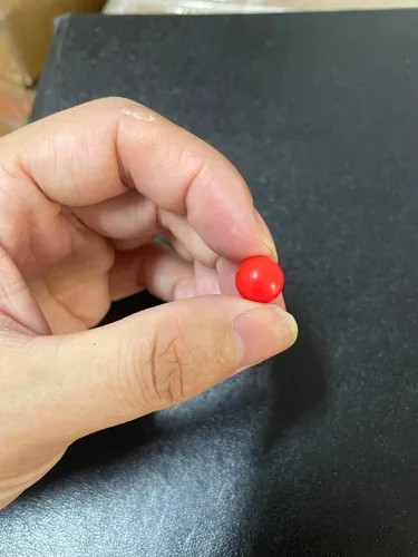 Miniatura 3 de 100 bolas de pintura de plástico sólido de 0.50 cali, 50 cal. bolas de nailon para entrenamiento y práctica de objetivos (rojo)
