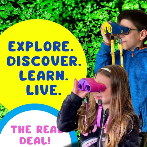 Miniatura 5 de Binoculares para niños de 8 x 21 pulgadas, sin enfoque, kit de aventura al aire libre a prueba de golpes para niños y niñas de 3 a 12 años, diseño