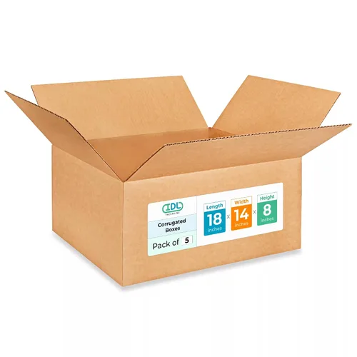 Miniatura 300 de IDL Packaging Paquete de 5 cajas de envío altas de 8 x 8 x 48 pulgadas, extra resistentes de 200 libras frente a caja regular, cajas de mudanza