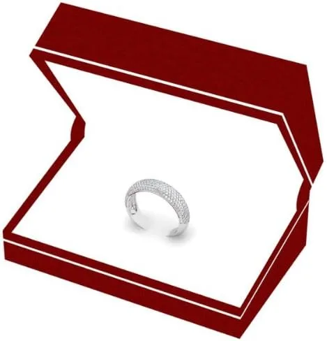 Miniatura 5 de Dazzlingrock Collection Anillo de boda de oro de 18 quilates con diamante redondo de 0,90 quilates