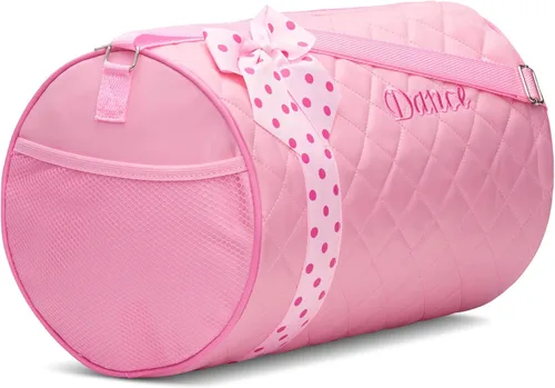Miniatura 2 de Bolsa de lona acolchada con lazo para niñas, Rosado